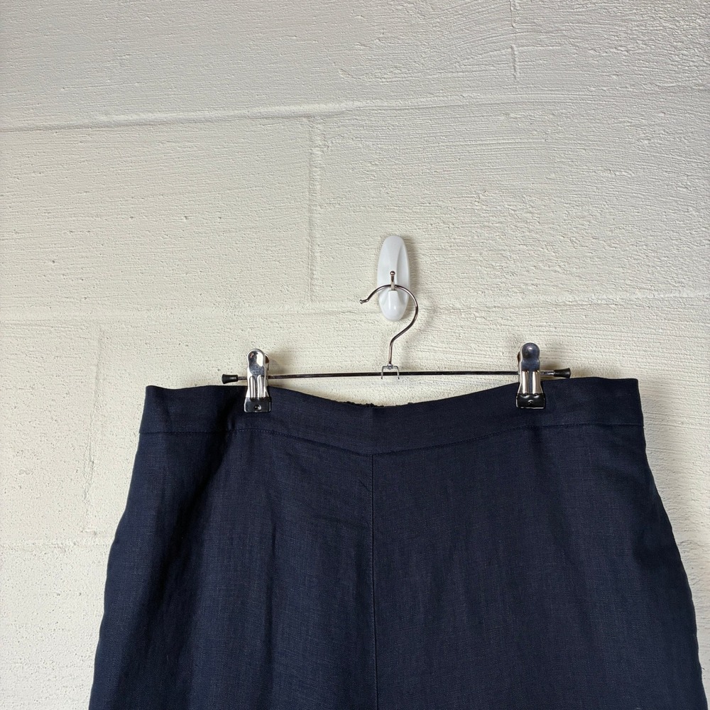 NEW Boden Womens Linen Hampstead Pull On Pant Size 12 Navy Office Summer - Picture 7 of 14